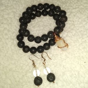Handmade Lava stone set